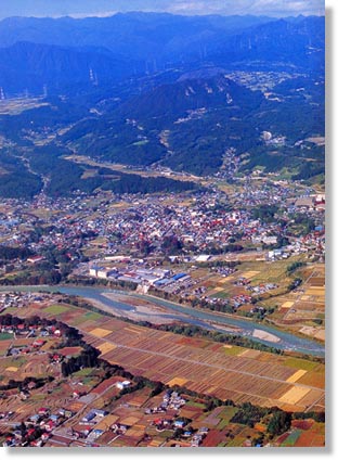 中之条町の航空写真