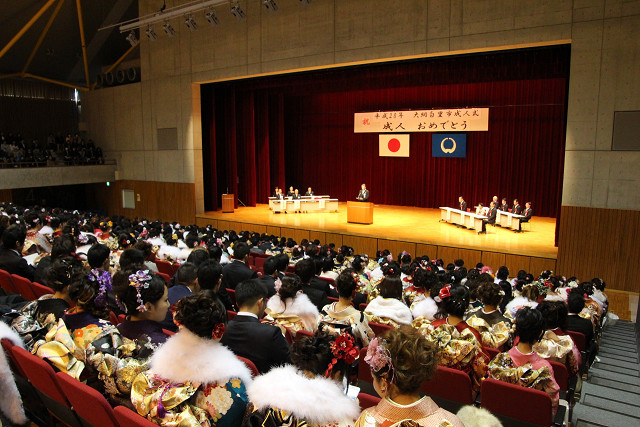 市長あいさつ時の会場の様子