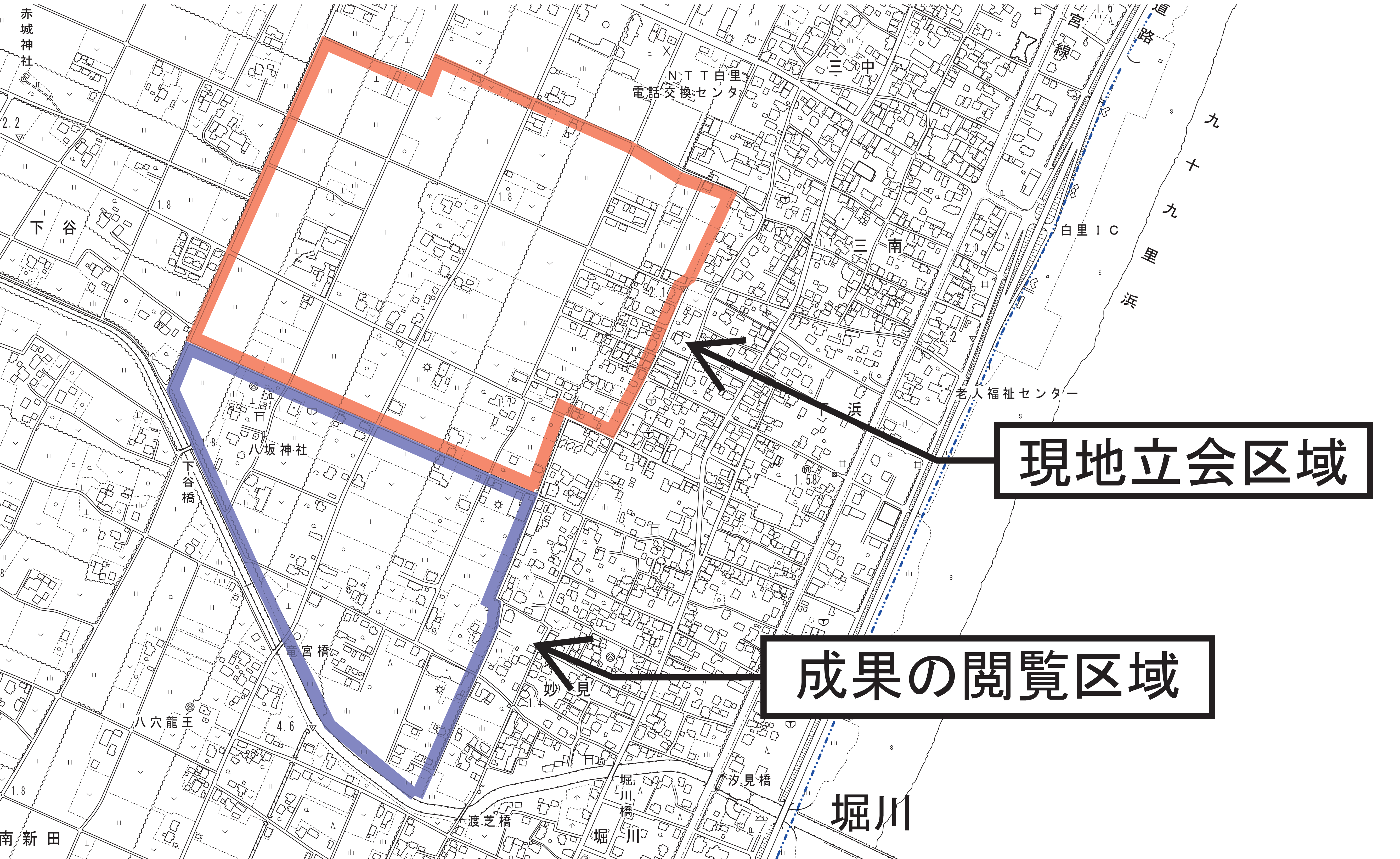 対象地区の地図