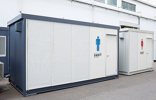 ユニットハウス型仮設トイレ設置例