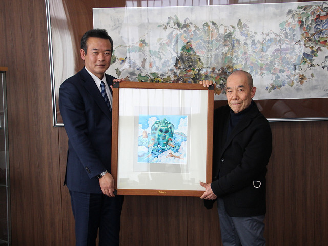 栗原氏と市長の写真