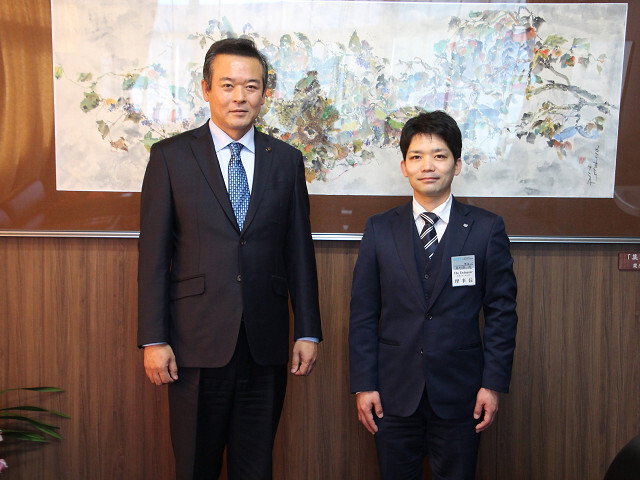 高科理事長と市長の写真