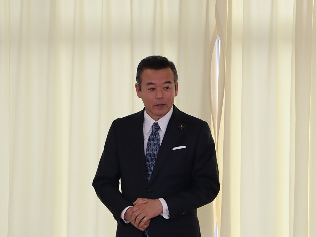 あいさつをする市長の画像