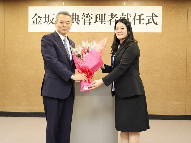 山武郡市広域行政組合の管理者に就任した市長の写真